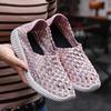 Large Size Women's Shoes Casual Hand-woven Shoes Hollow Breathable Single Shoes Student Sports Shoes Women's Shoes