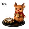 Tabletop Holiday Centerpiece Christmas Candle Holder, Cute Santa Claus/Snowman/Elf Boy/Gingerbread Tealight Resin Winter Mantel Ornament Candlestick