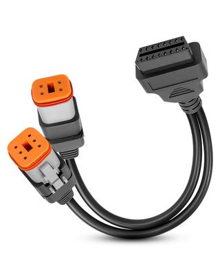 QNHEAY Диагностический адаптер OBD2 для мотоцикла Harley 4-контактный + 6-контактный 2-в-1