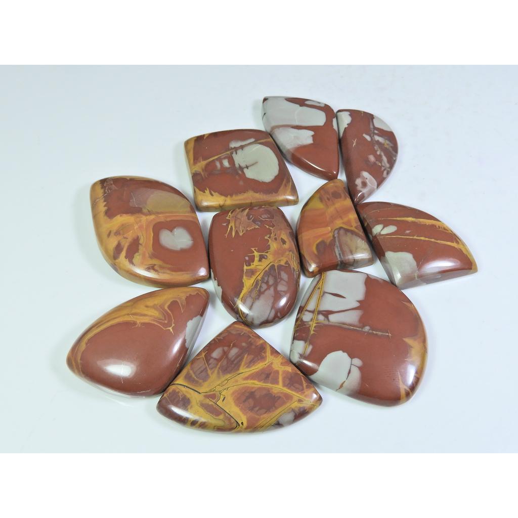 387Cts. Natural Noreena Jasper Fancy Cabochon Loose Gemstone 10Pcs Lot A-782
