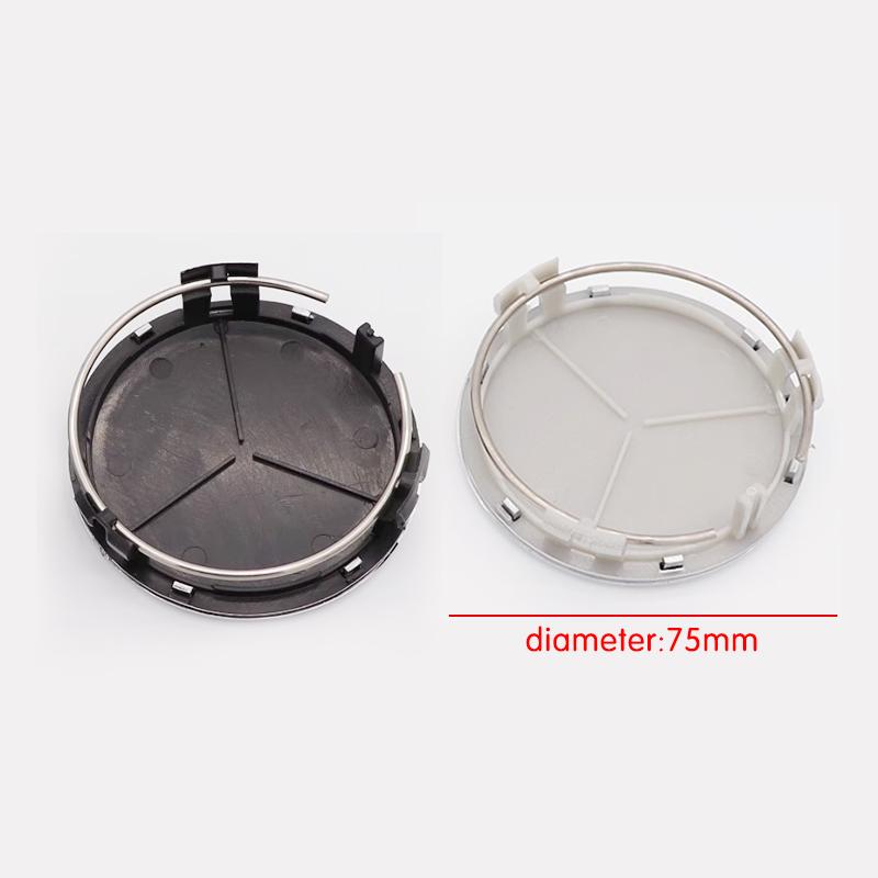 BVQ1 Hot 2026 For Benz 4pcs 75mm ABS Black Car Wheel Center Caps Rims Hub Caps For Mercedes Benz A B C E S CLA CLK ML GLK GLA GLB GLC