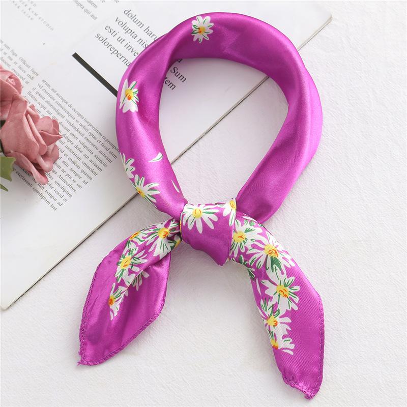 50 * 50cm Spring And Autumn Silk Scarves Versatile Decoration Professional Small Square Scarves Neck Protection Binding Bag