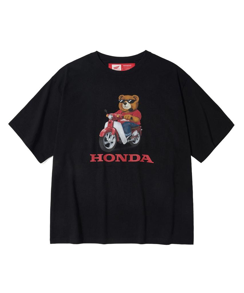 PHYPS MOTORCYCLE Honda Bear T-Shirt Black