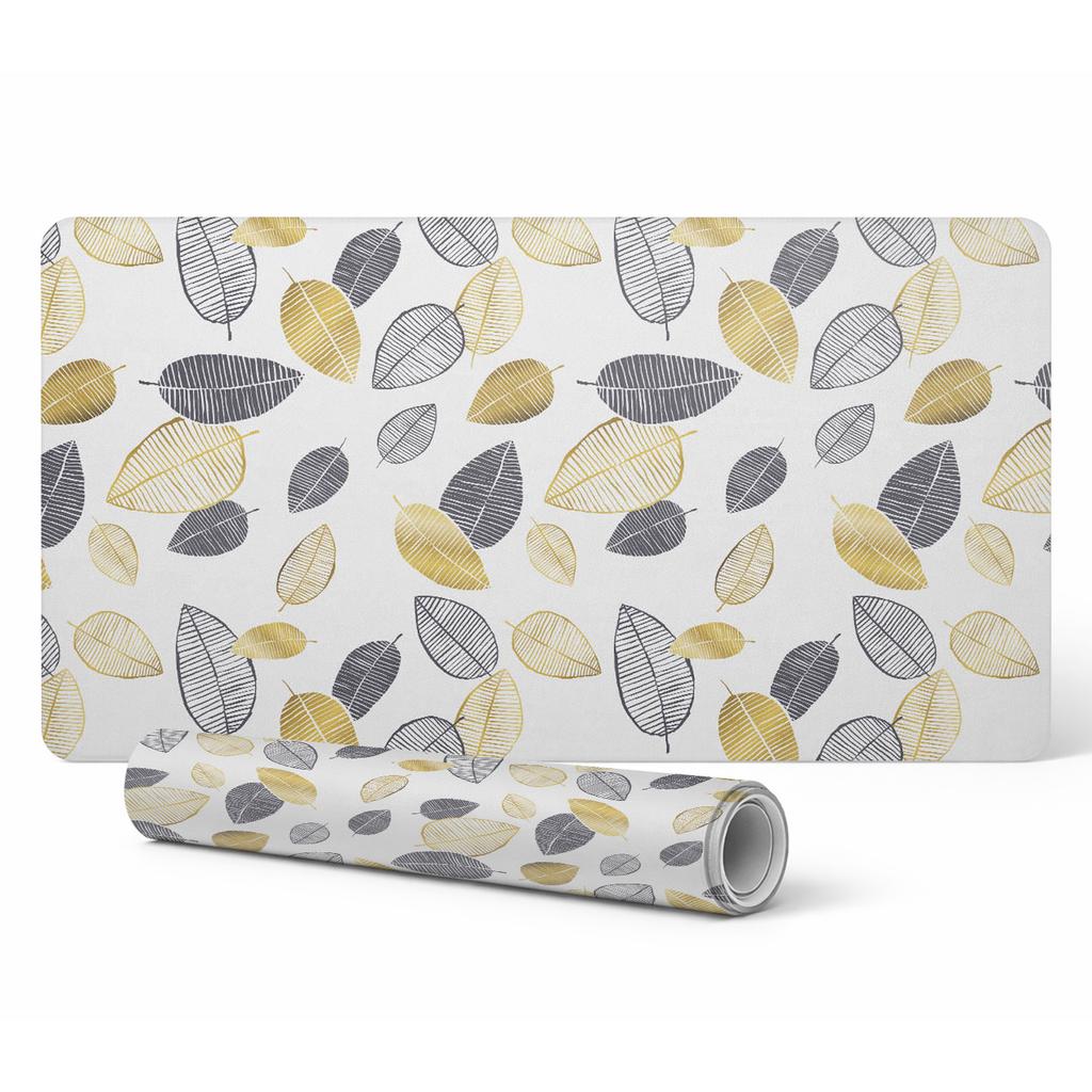 Designer Protective Laptop Pad, Leafy Retro Pattern, 90x45 cm