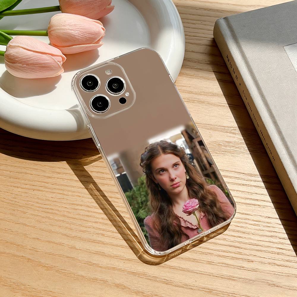 Чехол для телефона от люксового бренда Star Millie Bobby для iPhone 17 16 15 14 13 12 11 Mini Pro Max Plus Прозрачная крышка