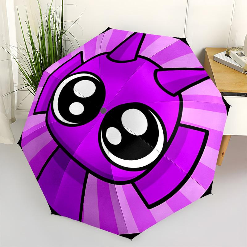 1pc Purple, Cartoon Automatic Open/Close Umbrella - Compact Travel Umbrella with 8-Rib Durable Frame yy251023096