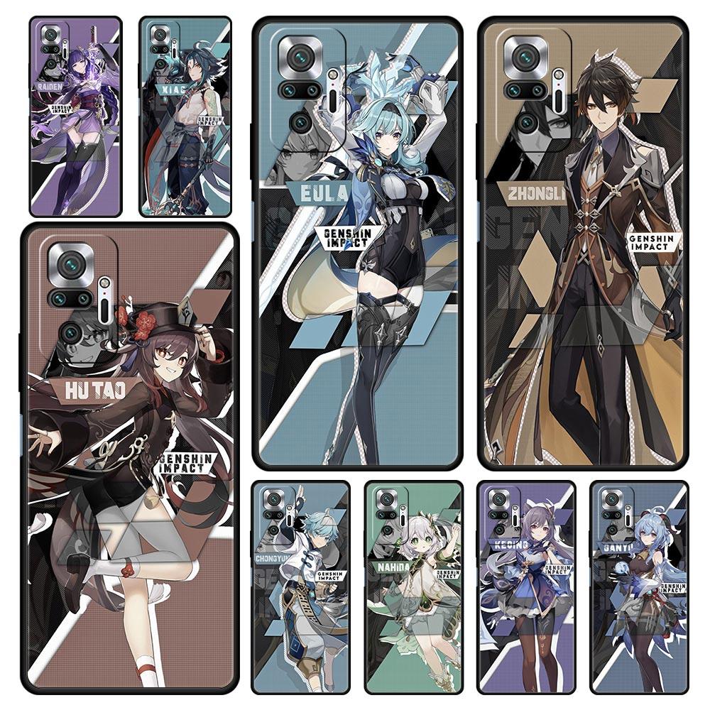 Роскошный чехол для телефона Hu Tao Genshin Impact для Xiaomi Redmi Note 12 11 10 Pro Plus 9S 9 8 7 9T 8T 9C 9A 5G K40 Gaming Soft Cover