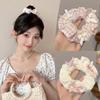 Women Elegant Lace Splicing Bow Hair Tie Girl Cute Hair Bow Band Rubber Elastic Scrunchies Swee N3M3