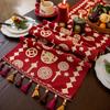 Cotton And Linen Tablecloth Rectangular Round Table Small Fresh Foreign Trade Coffee Table Cover Symmetrical Striped Tablecloth