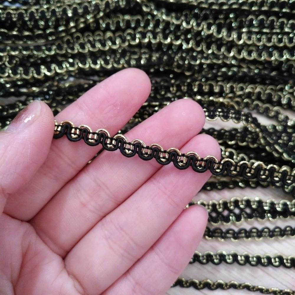 Dual Line Wave Lace Ribbon Gold Silver Color Dress Costume Accessory Wedding Party