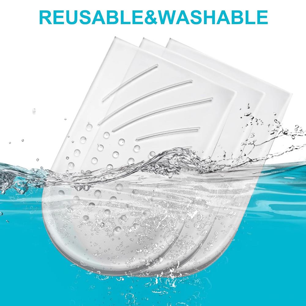 2 Pairs of 3-Layer Adjustable Heel Wedge Pads for Supination and Pronation Correction - Silicone Heel Insoles for Foot Alignment and Knee Pain Relief