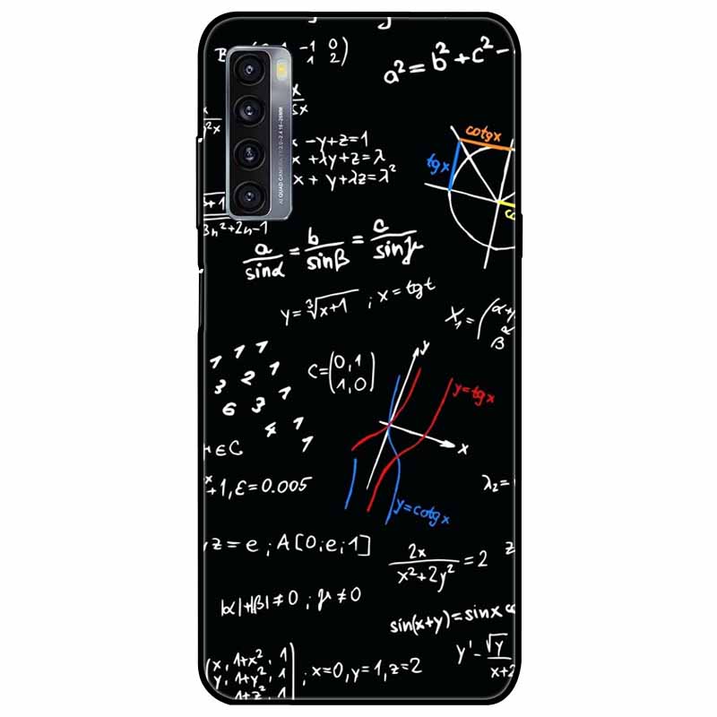 For TCL 20L Plus Case 20L+ Silicone Soft Shockproof TPU Back Cover for TCL 20S 20L Case Black Bumper Painted Funda TCL20S Capa