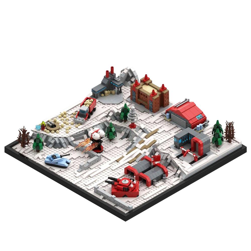 Нетоксичные Gobricks Moc Command & Conquer (C&C) Red Alert - Советская База Креативный Уличный Пейзаж Модель Кирпичи Строительные Блоки Игрушки Для Детей Подарок