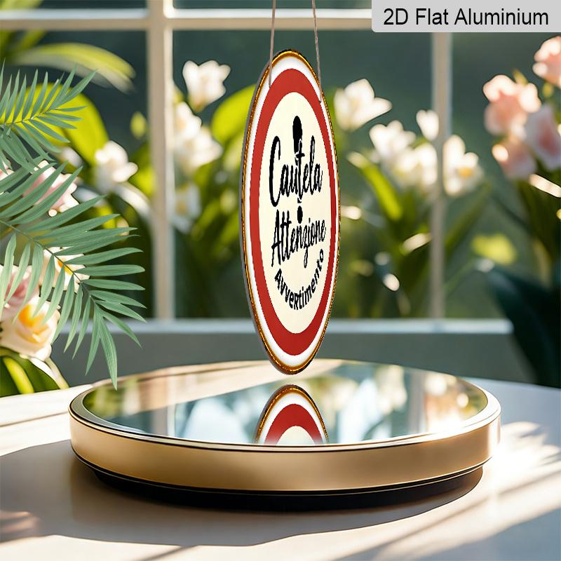 2D Flat Retro Round Aluminum Listing, Multifunctional Decorative Pendant, Suitable for Home Furnishing, Bar Art Decoration, Restaurant, Cafe Wall