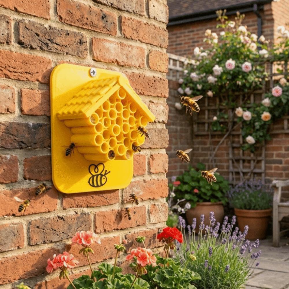 Eco-friendly Garden Bee House Plastic Bee Nesting Houses Outdoor Hanging Beehive Garden Decor