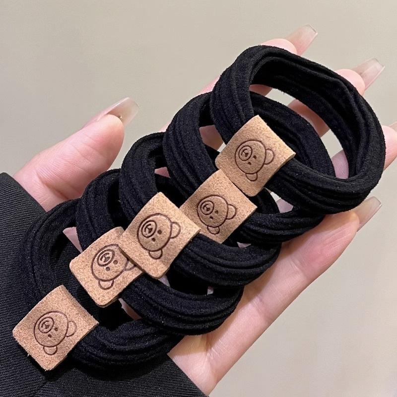 Бесшовная эластичная резинка для волос с логотипом медведя для высоких хвостов и пучков