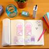 2Pcs Cat Paw Roller Eraser, Cute Cat Rubber, Multicolour Erasers for Kids, Colorful Roller Eraser, Kids with Shaving Roller Case for School Office