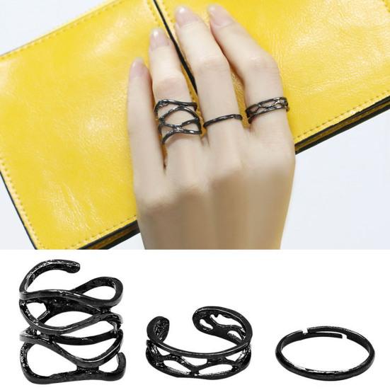 Кольца Регулируемые нежные черные винтажные штабелируемые кольца на суставы пальцев для вечеринки