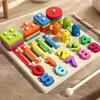 Early Learning Wooden Geometric Stacked Toy Educational Matching Puzzles Building Blocks  Children