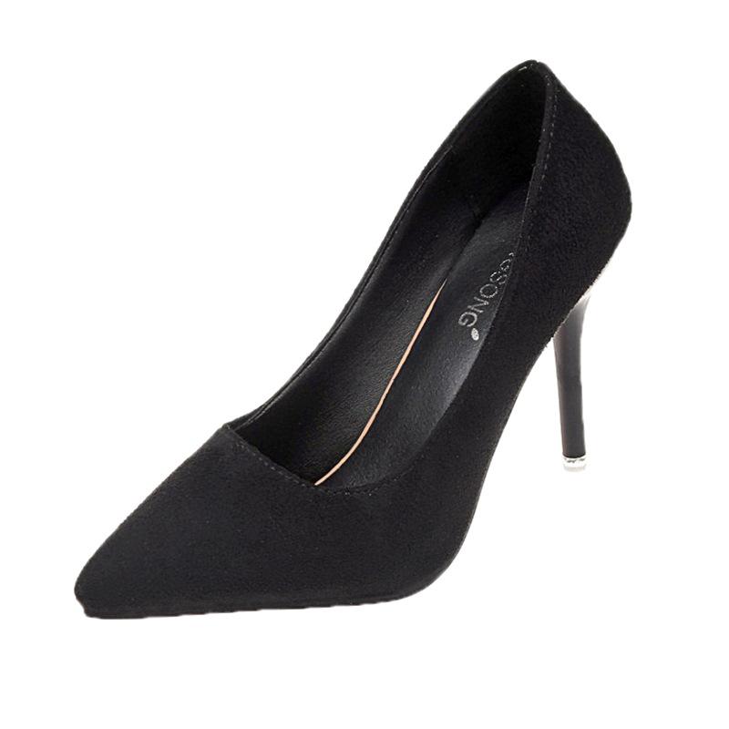 2025 европейская и американская мода высокие каблуки импортная торговля большой размер тонкие высокие каблуки одинарные туфли женские с неглубоким горлом крышка для ног заостренная мода h