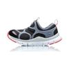 Кроссовки Li Ning Kids Sports Lifestyle Series Slip-On с нескользящей подошвой и износостойкими низкими берцами для бега Детские кроссовки для бега Черный Серый YKAP154-21