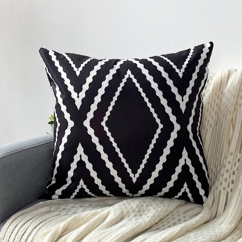 2 Pcs/set Coated Cotton Pillowcase Waterproof Oil proof Antifouling Simple Solid Color Pillow Cushion Cover