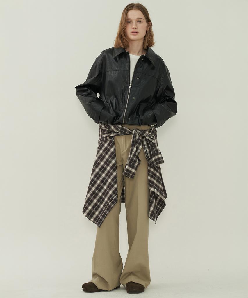 Mott Leather Two-Way Blouson - Black