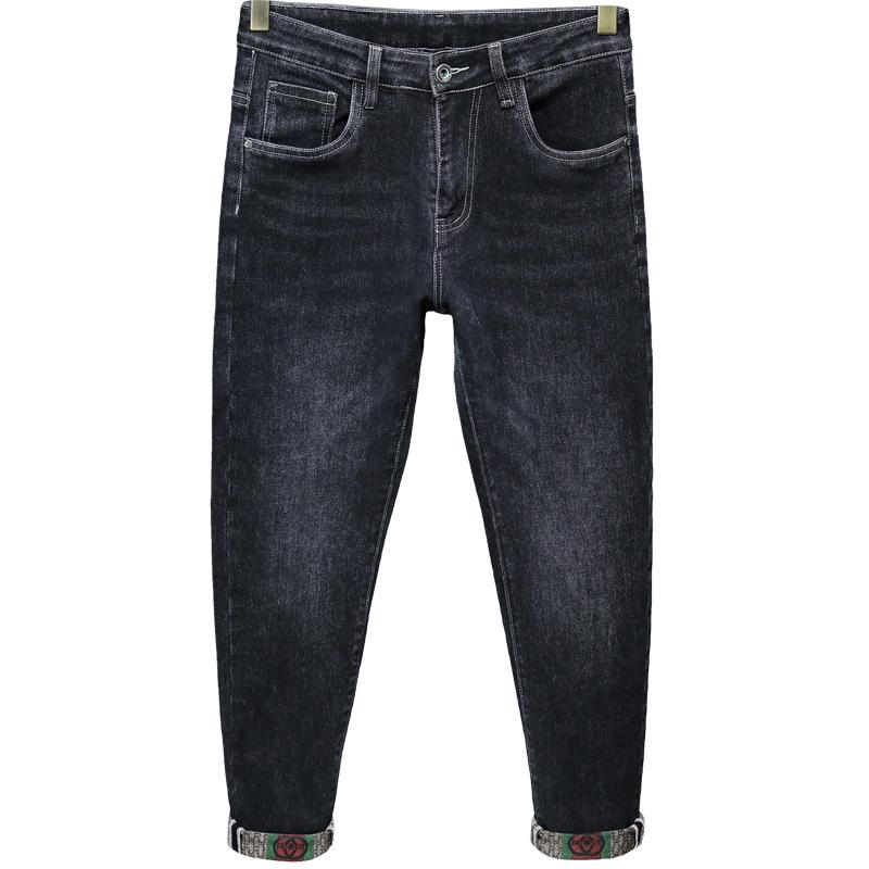 Мужские зимние джинсы Douyin Trendy Slim Fit с высокой эластичностью — удобная, экономичная и стильная корейская мода.