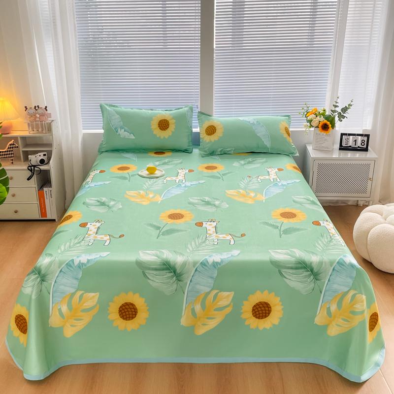 Охлаждающая плоская простыня с наволочкой, летние простыни, гладкое постельное белье, комплект постельного белья для дома, односпального размера или размера «queen-size», roupa de cama