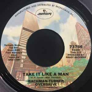 7-дюймовая пластинка BACHMAN-TURNER OVERDRIVE - Take It Like A Man 73766 Mercury 1975 США Рок Б/у
