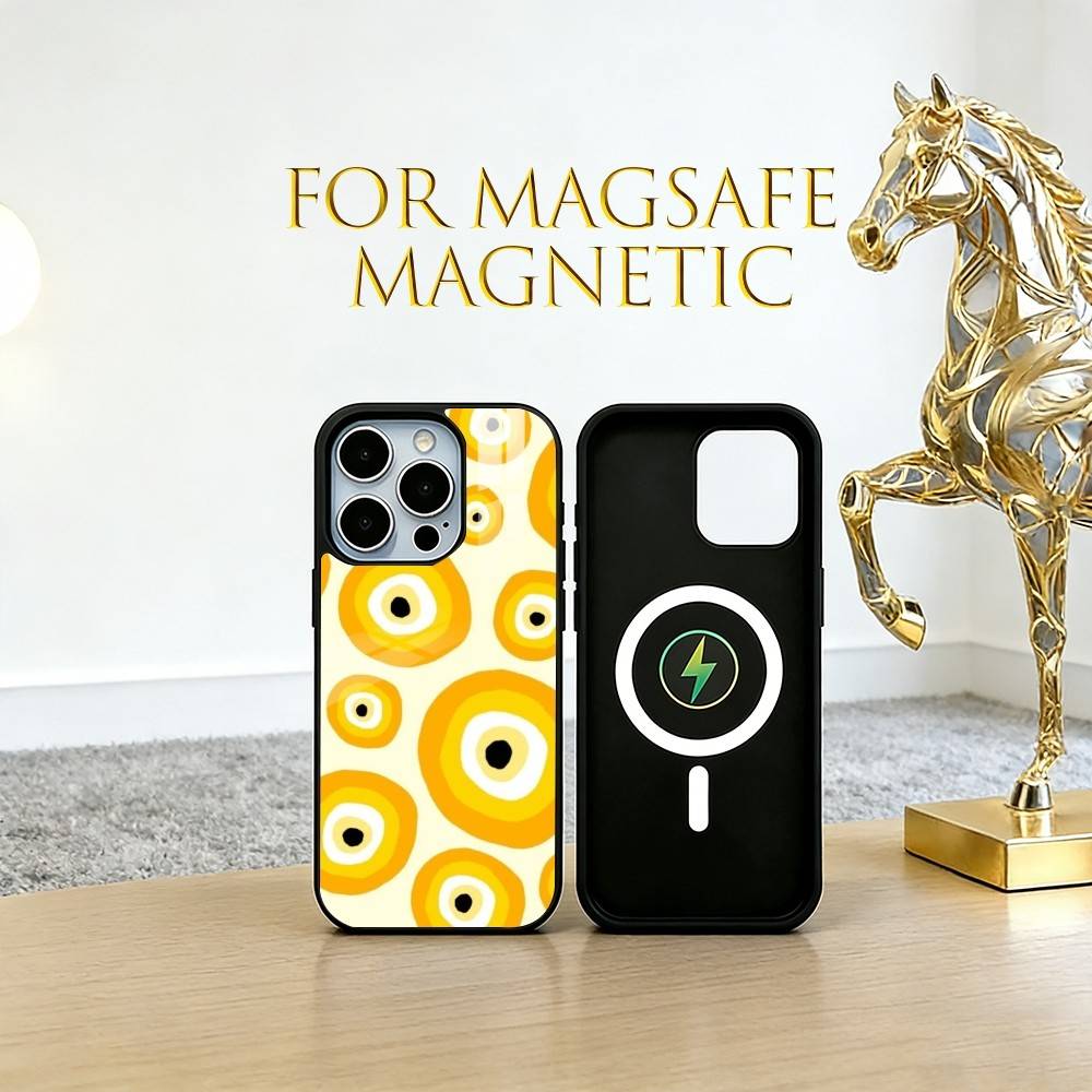 Чехол для телефона в форме зрачка для iPhone 17, 16, 15, 14, 13, 12, 11 Plus, Pro, магнитный с Magsafe, беспроводная зарядка