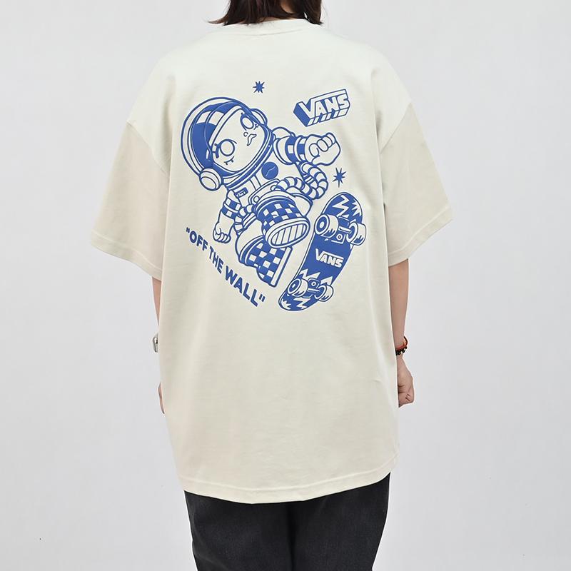 Vans Off The Wall Casual Series Простая футболка с круглым вырезом, универсальный короткий рукав, мужские топы VN000RA72N1
