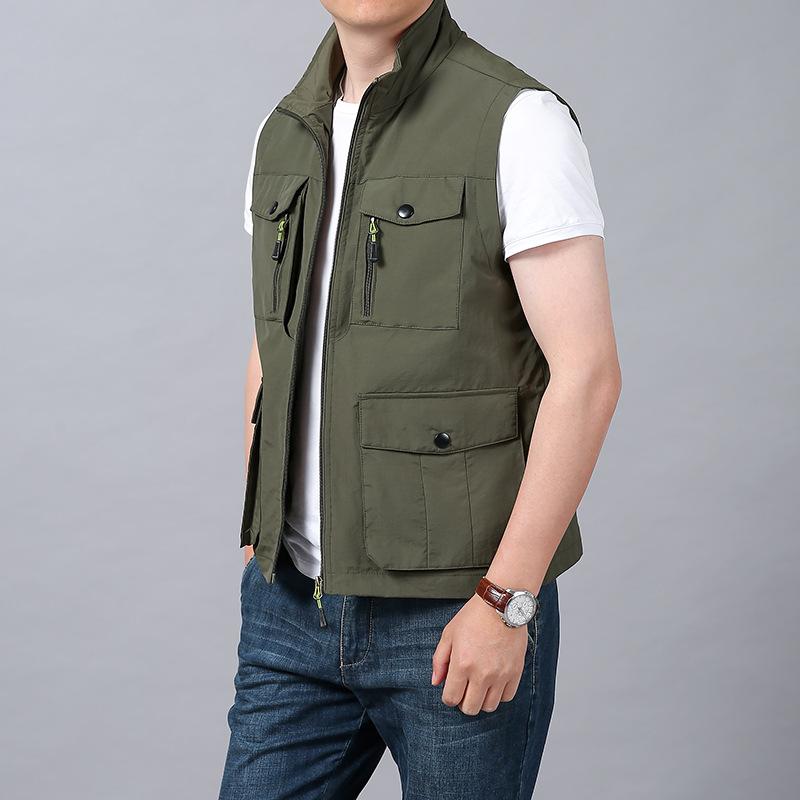 Fishing Suit Pattern Work Suit Group Suit Outdoor Sports Tooling Vest Men'S MultiBag Vest Large Size