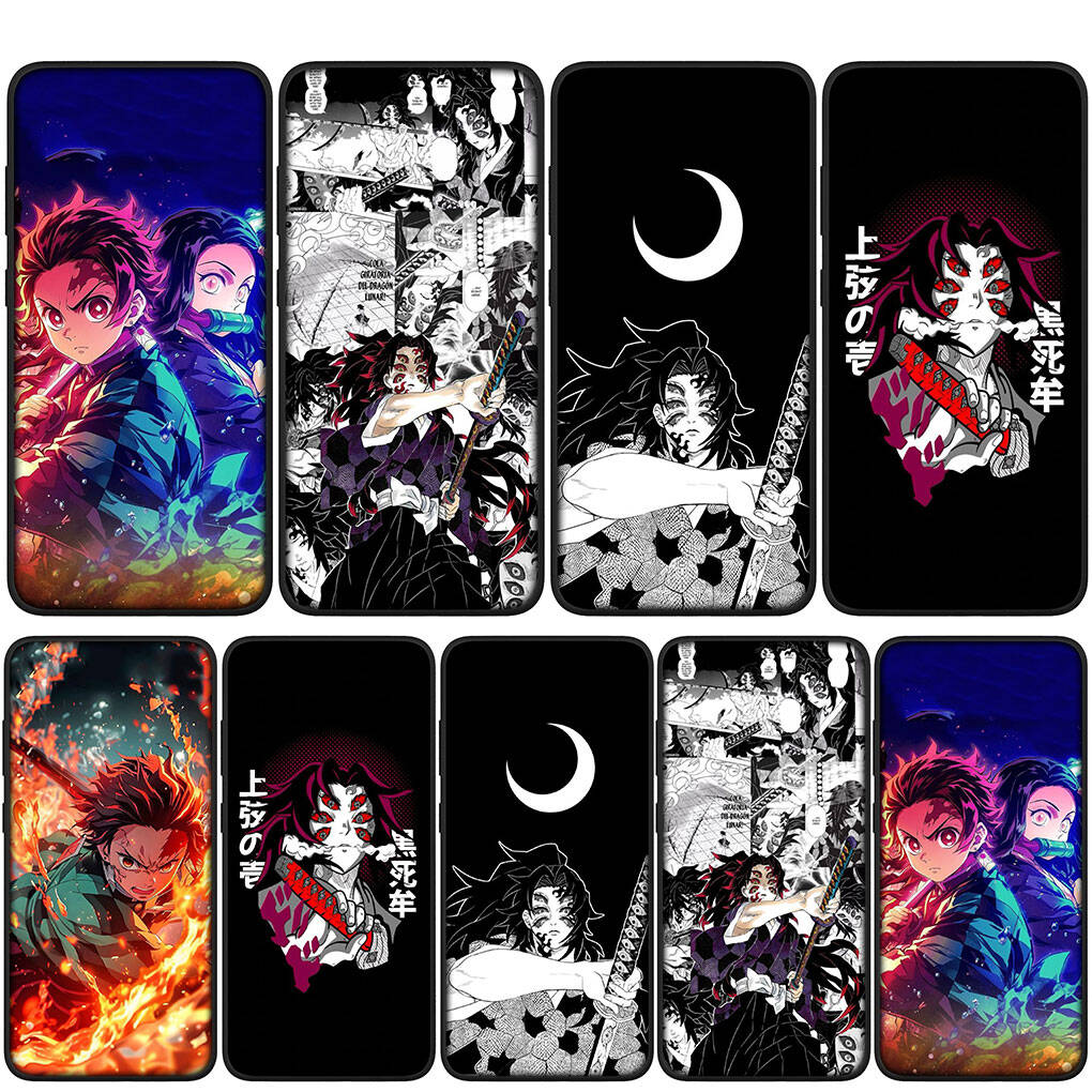 for Samsung Galaxy S25 S24 S23 iPhone 17 16 15 Xiaomi Redmi Note 14 13 12 11 Plus Pro Max Case Kamado Tanjiro Demon Slayer Kokushibo OPPO Huawei Cover