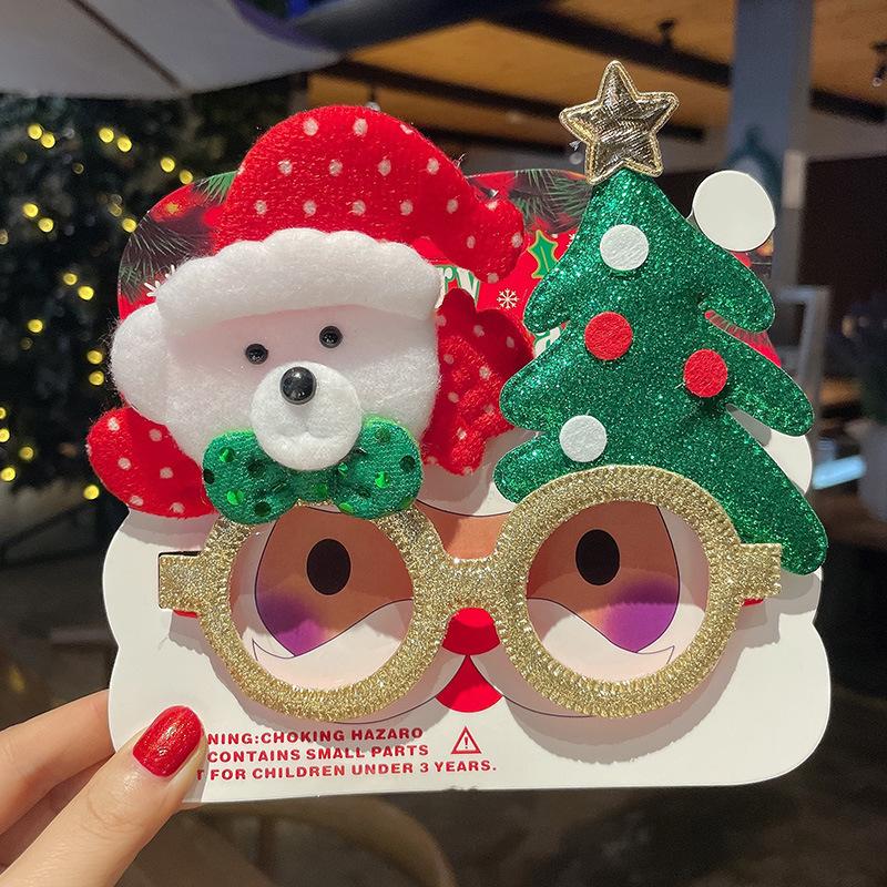 New Christmas Glasses Whimsical Reindeer Snowman And Santa Claus Eyewear Student Costumes Gifts And Party Decorations