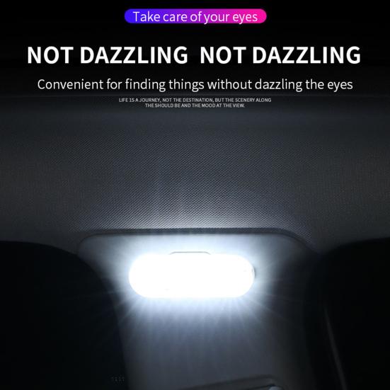 Автомобильный светодиодный светильник с сенсорным управлением, 7 цветов, водонепроницаемый, устойчивый к царапинам, мини-размер, перезаряжаемый беспроводной светодиодный светильник для салона