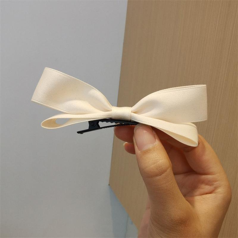 Korean Cute Pink Ribbon Bow Hairpin for Women Girls Vintage Bowknot Side Hairpin Head Top Clip Headdress Hair Accessories