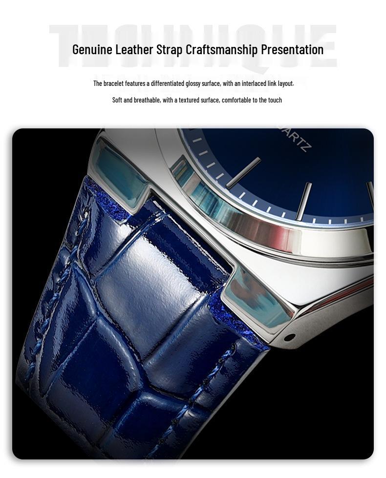 Новые швейцарские ультратонкие мужские водонепроницаемые повседневные кварцевые часы