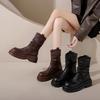 Модные балетки на платформе женские ботильоны плиссированные дизайнерские тренд 2025 новая обувь модные ботинки зимние челси готические для вечеринки женские боты mujer