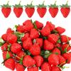 10/20Pcs Artificial Strawberries Fake Plastic Fruit for Home Kitchen Garden Decoration Photo Props Christmas Party DIY Decor