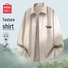 MINISO Men's Relaxed Fit Long Sleeve Retro Shirt
