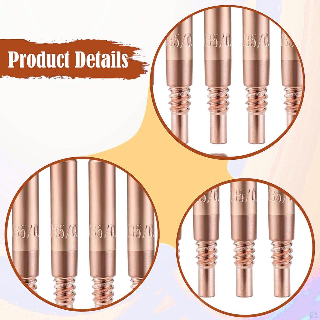 20 Pieces Welding Tips Accessories Equipment Copper Easy Installation Replacement 0.035" for Series