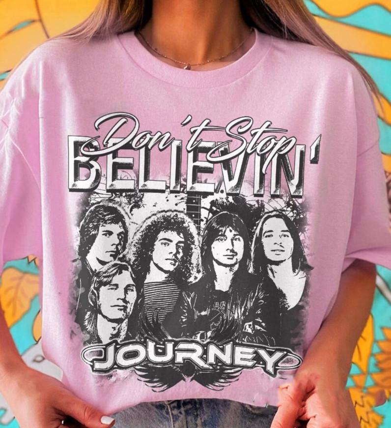 Винтажная футболка с принтом группы Journey "Don't Stop Believin" Все размеры от S до 5XL IL893 Унисекс