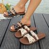 Fashion Women's Luxury Rivets Decorative Slide Sandals Summer Shoes 2025 Fashion Sexy Casual Beach Party Slippers Flat Flip Flops Women