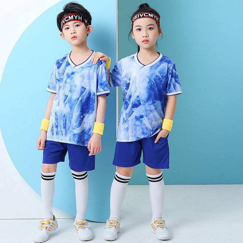 Kids Sports Jersey Set Soccer Basketball Training Boys Girls Lightweight Breathable Milk Silk Uniform