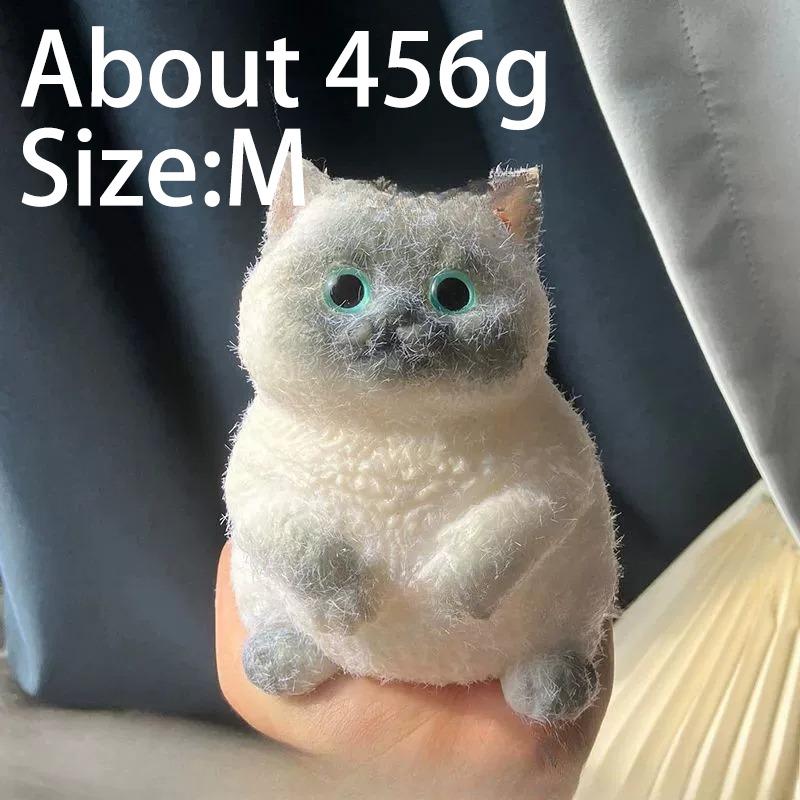 Cute Kawaii Cat Squishy Soft Silicone Stress Relief Squeeze Toy Anxiety Relief Desk Buddy Gift For Kids Adults Desk Decor Gift