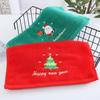 Cotton Xmas Face Towel Christmas Decor Red Santa Claus New Year Gift Home Bathroom Washing Hand Face Towel Cloth Man Woman