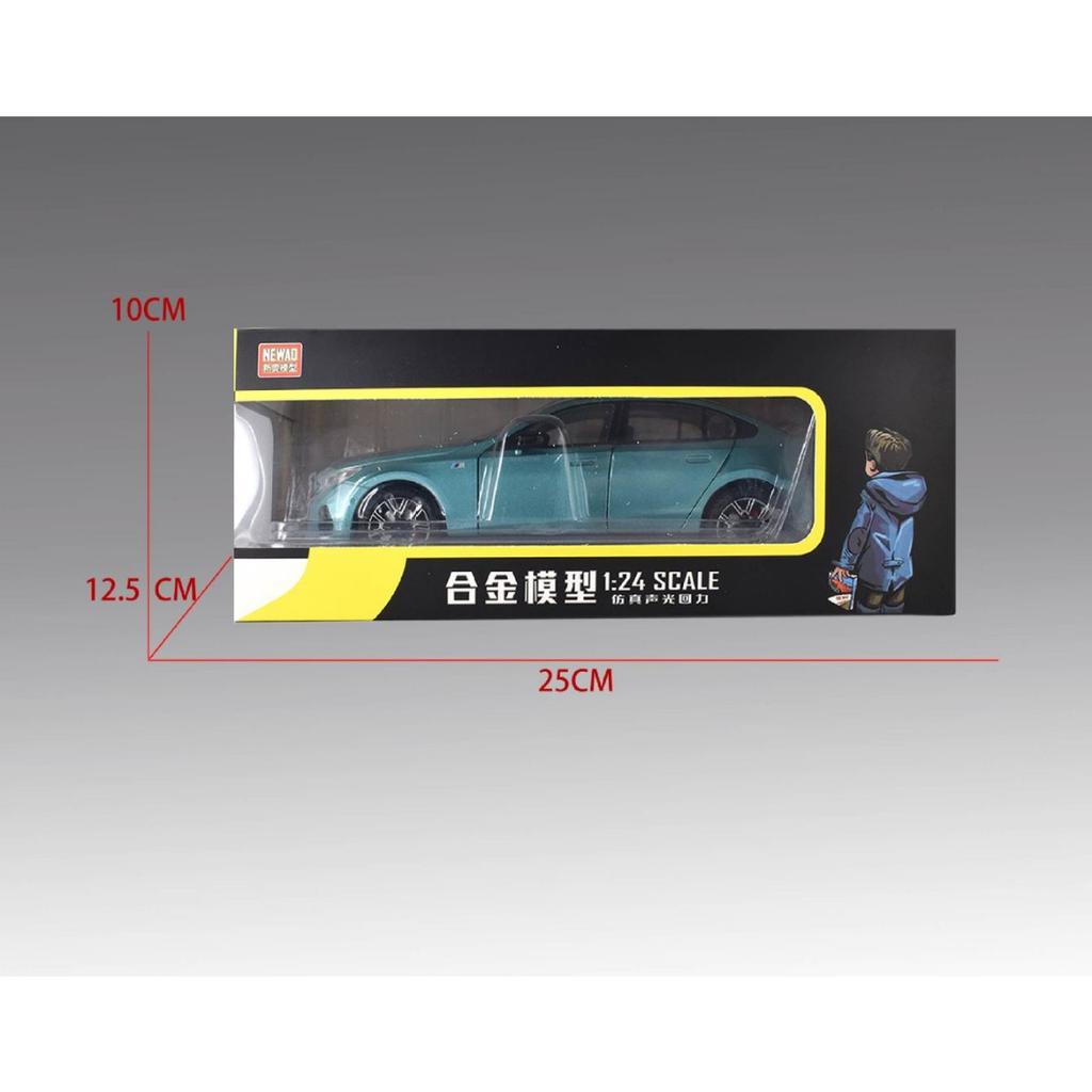 1/24 BMW I5 M60 литая модель из сплава роскошная игрушечная машинка со звуком и светом детская рождественская игрушка в подарок