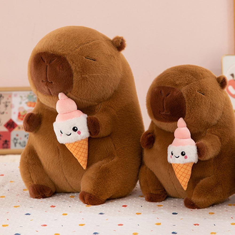 Плюшевая игрушка Капибара-мороженое, Пушистая капибара, Мягкая кукла, Прекрасная плюшевая кукла капибара, Подарок для друзей