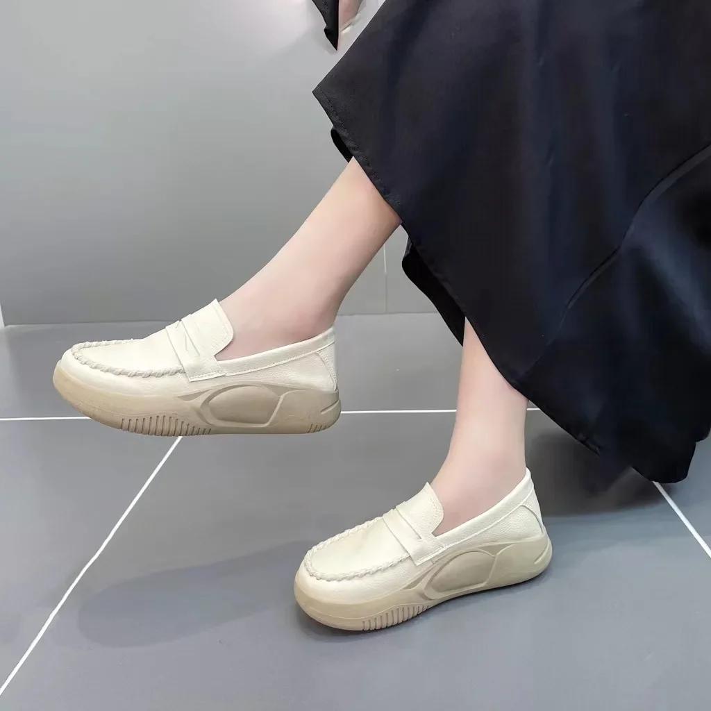 Women's Shoes 2025 Women Sports Shoe Thick Sole Casual Shoes Comfortable Female Vulcanzied Shoes Slip On Wear-resistant Zapatos